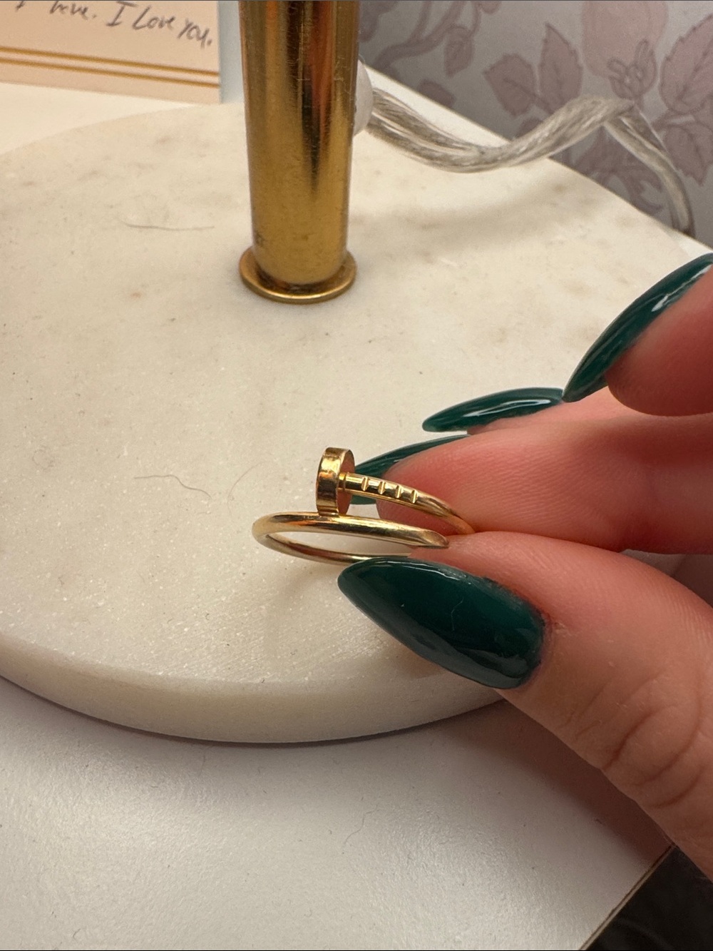 Cartier Gold Nail Motif Stackable Ring